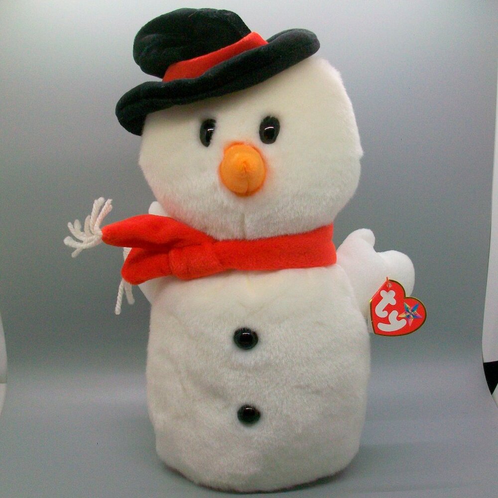 Ty Beanie Buddies 2001 Snowball the Snowman Plush Stuffed Toy